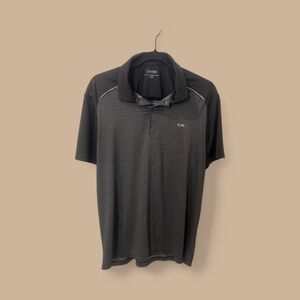 Calvin Klein Performance Polo Shirt - Short Sleeve - Black/Gray - Size M